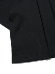 Waffle Boxy Polo T-shirt ᛝ Black