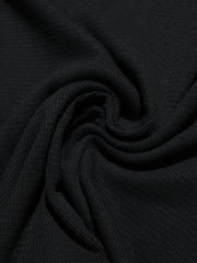 Waffle Boxy Polo T-shirt ᛝ Black