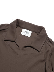 Waffle Boxy Polo T-shirt ᛝ Mocha