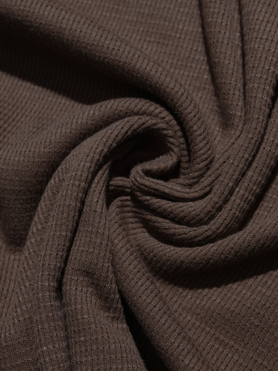 Waffle Boxy Polo T-shirt ᛝ Mocha