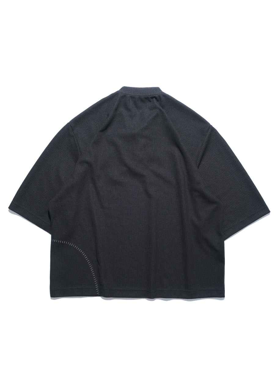 Boxy Lace-up T-shirt ᛝ Black