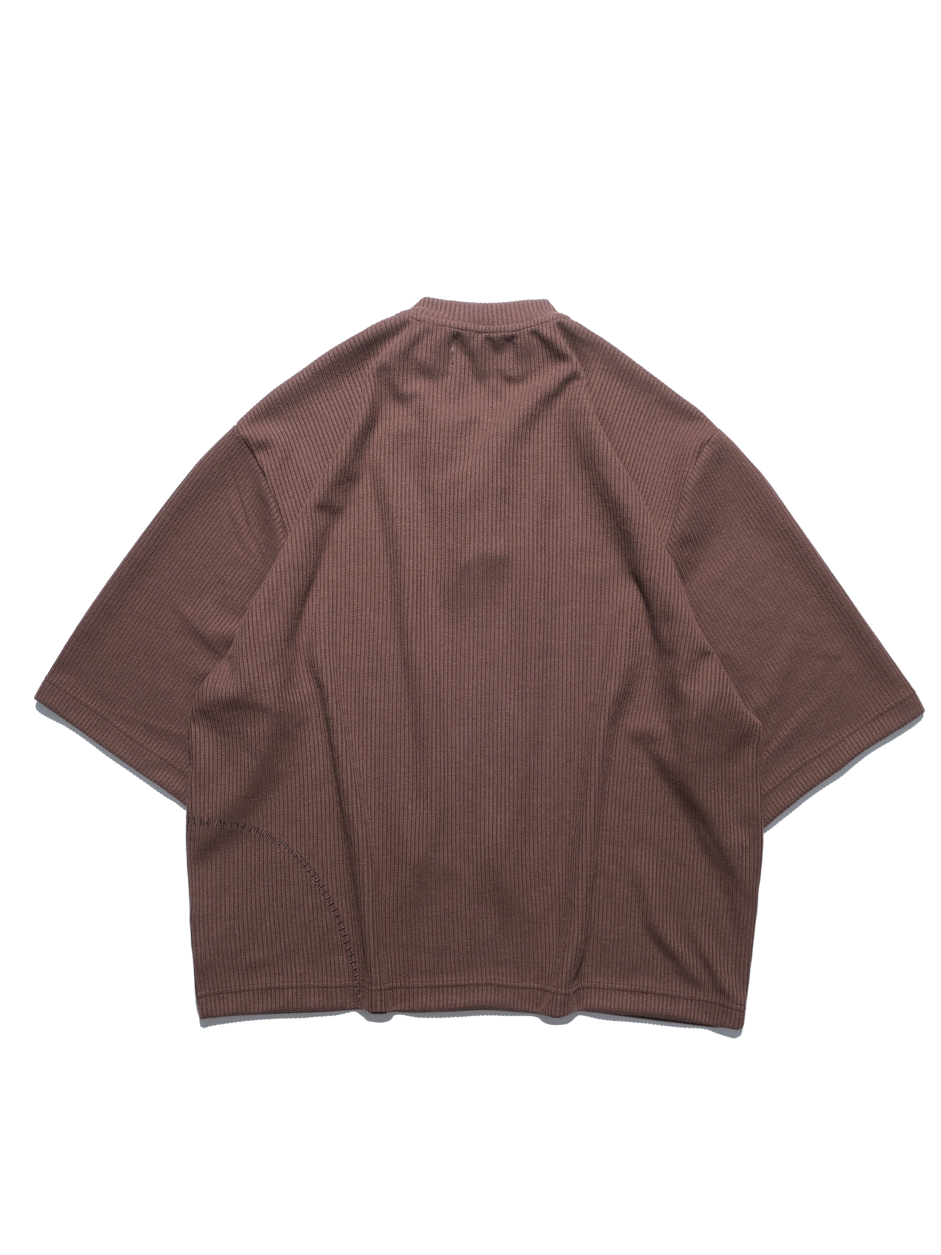 Boxy Lace-up T-shirt ᛝ Clay Brown