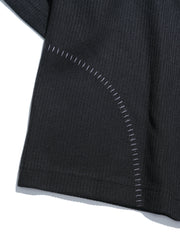 Boxy Lace-up T-shirt ᛝ Black