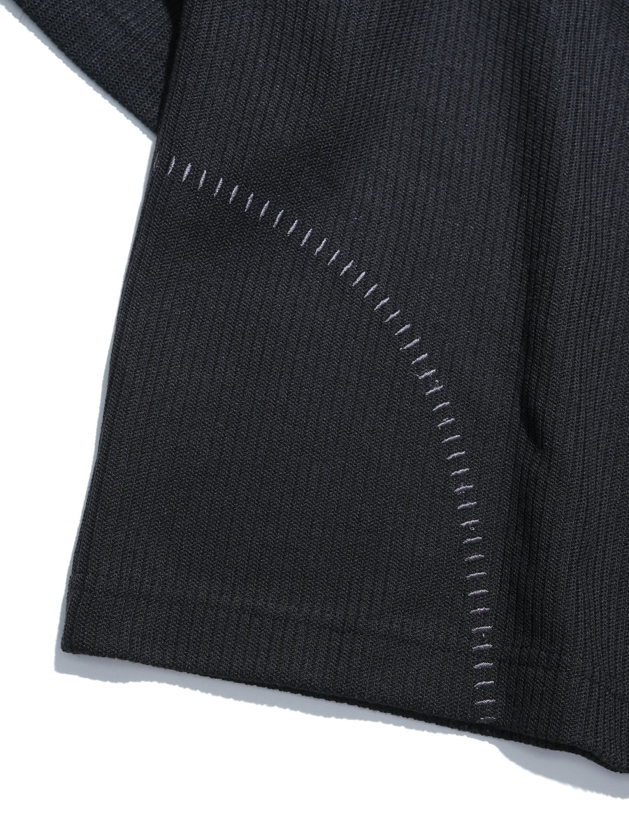 Boxy Lace-up T-shirt ᛝ Black