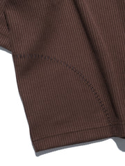 Boxy Lace-up T-shirt ᛝ Clay Brown