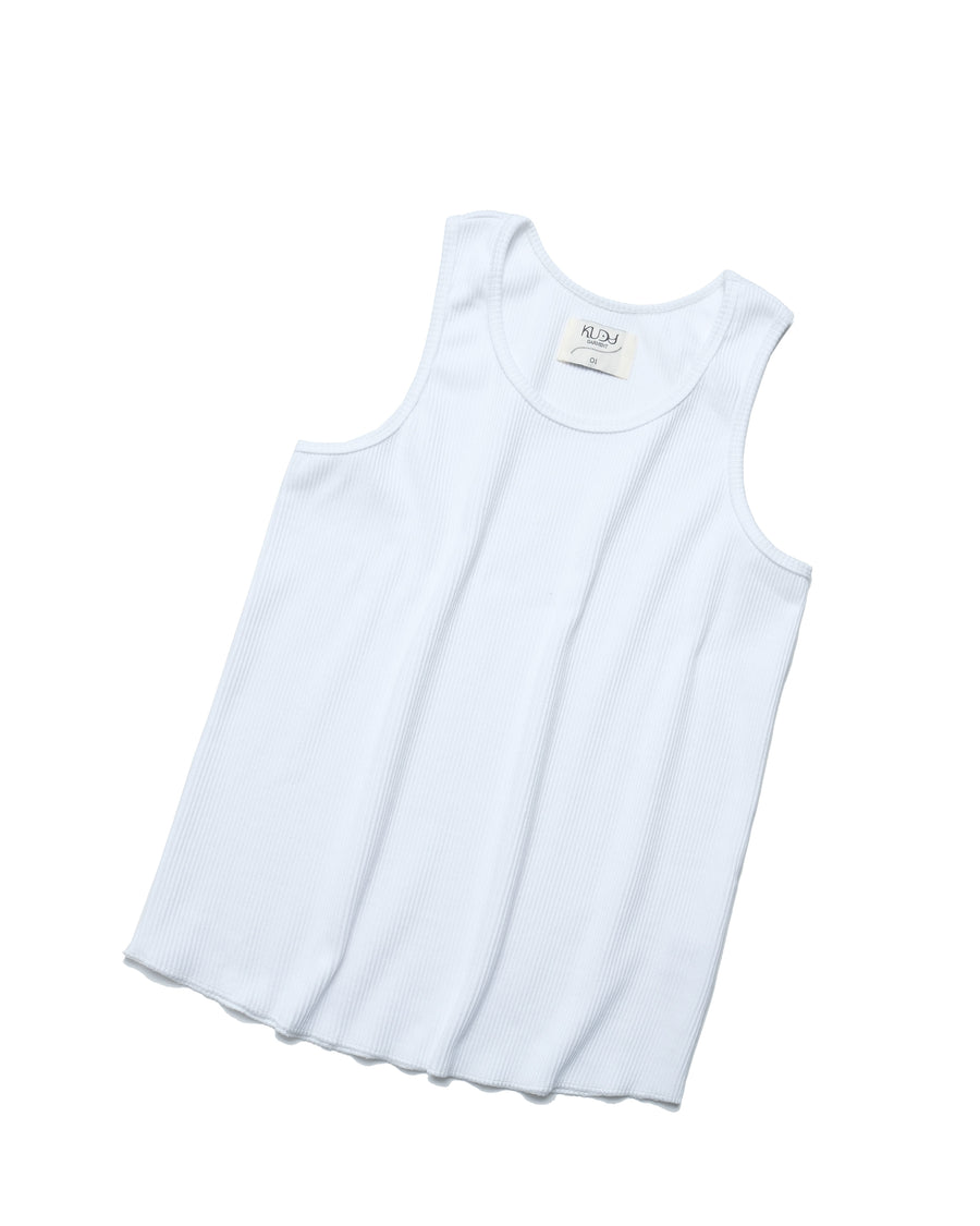 Cotton Rib Tank Top ᛝ White