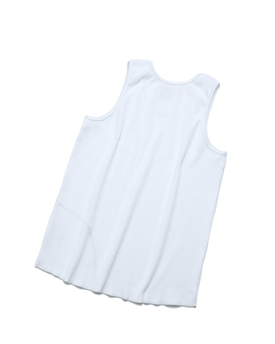 Cotton Rib Tank Top ᛝ White