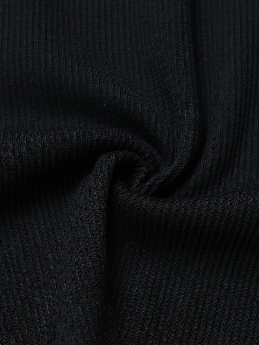 Cotton Rib Tank Top ᛝ Black