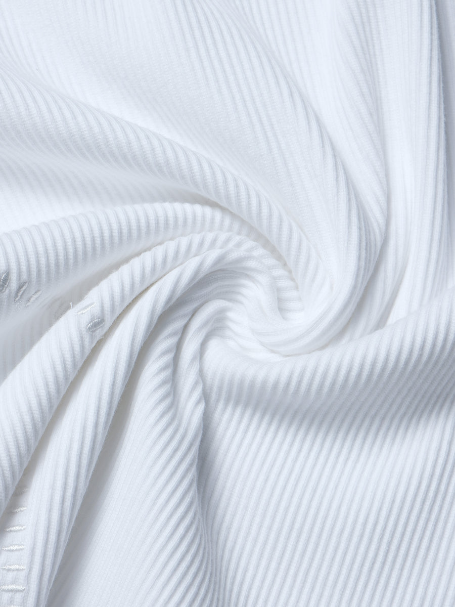 Cotton Rib Tank Top ᛝ White
