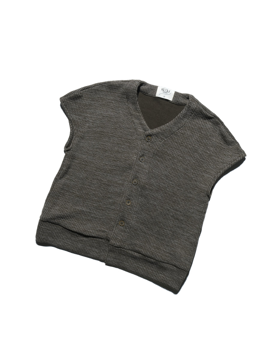 Box Knit Vest ᛝ Mocha Brown