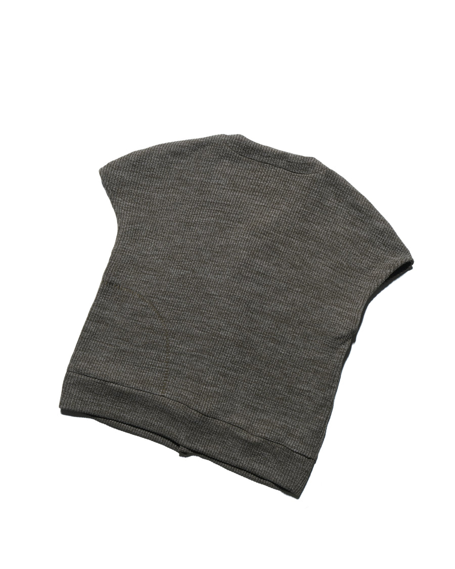 Box Knit Vest ᛝ Mocha Brown