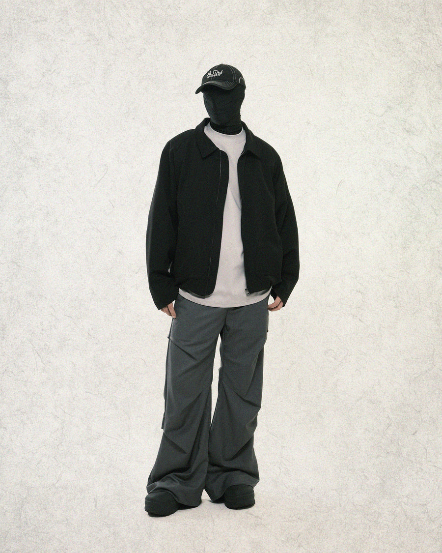 Arc Panel Blouson Jacket ᛝ Black