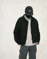 Arc Panel Blouson Jacket ᛝ Black