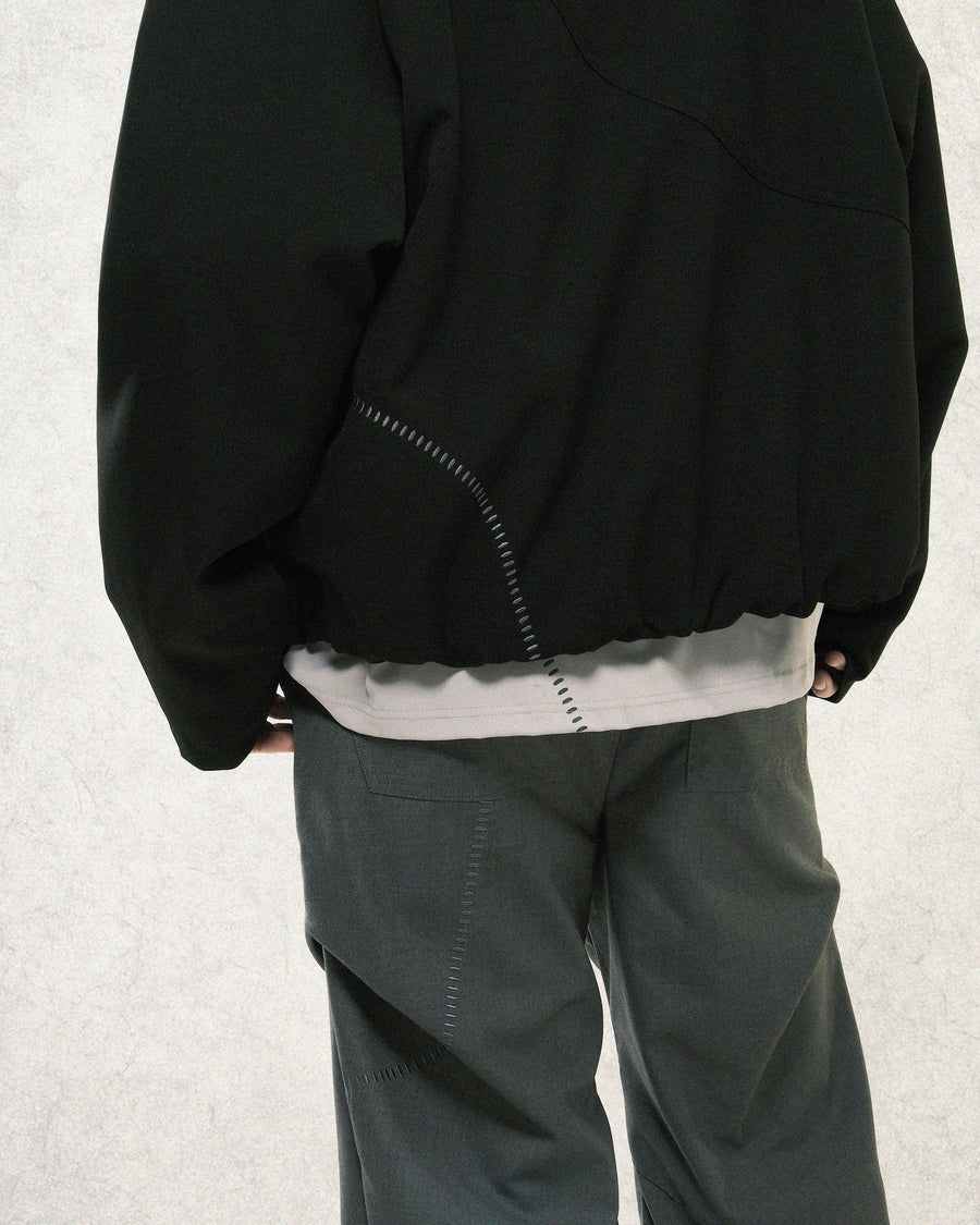 Arc Panel Blouson Jacket ᛝ Black