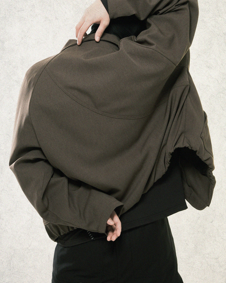 Arc Panel Blouson Jacket ᛝ Fog Brown