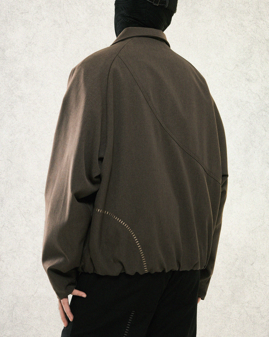 Arc Panel Blouson Jacket ᛝ Fog Brown
