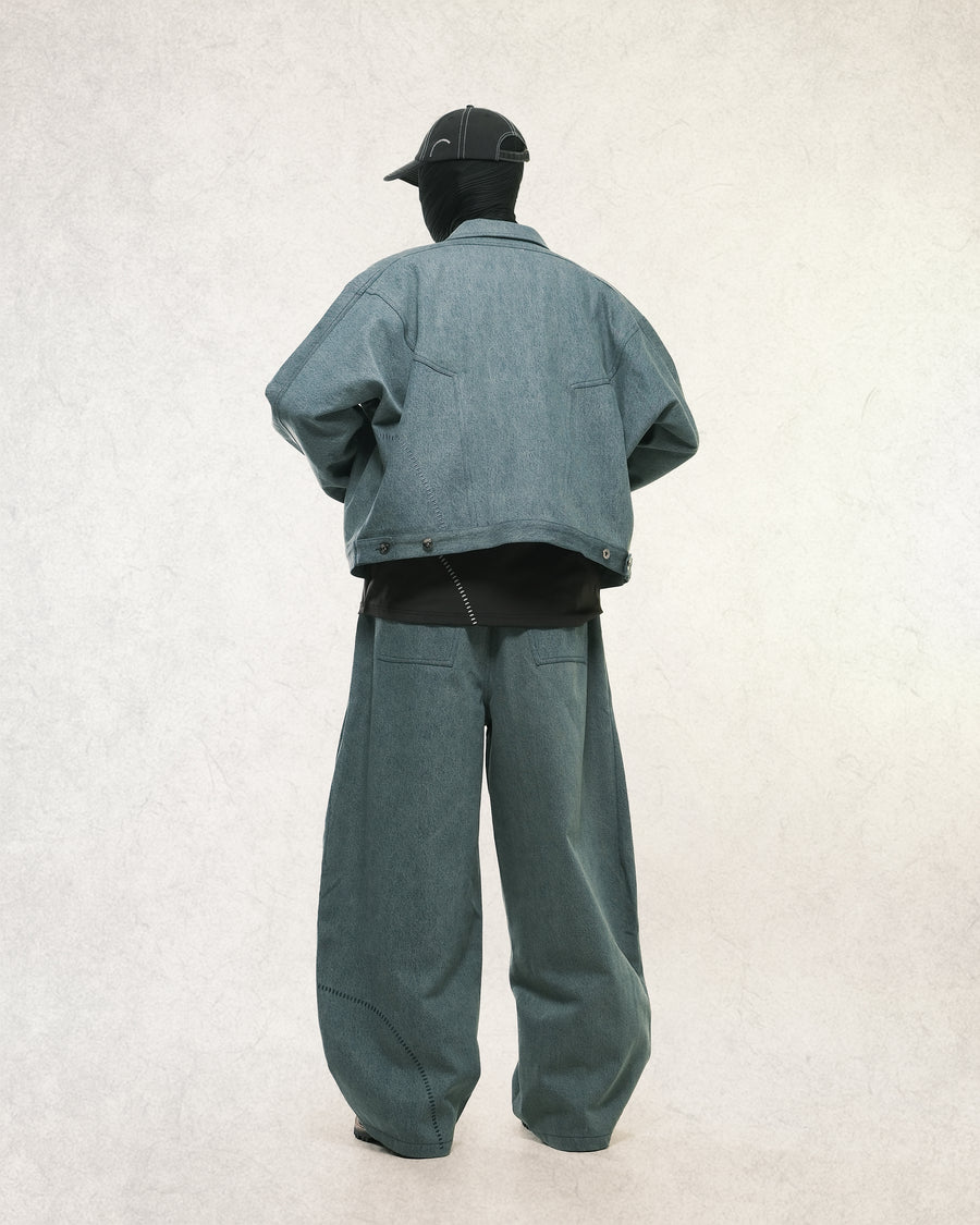 Arc Spine Denim Jacket ᛝ Washed Pine