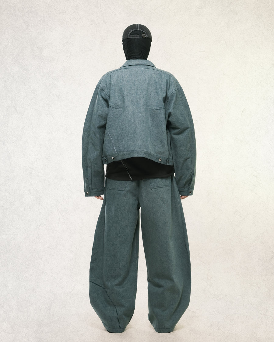 Arc Spine Denim Jacket ᛝ Washed Pine