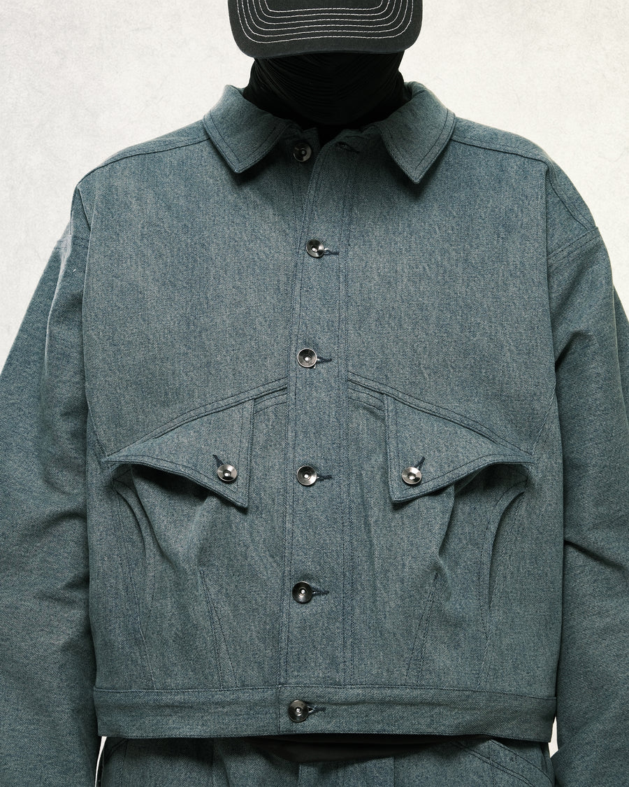 Arc Spine Denim Jacket ᛝ Washed Pine
