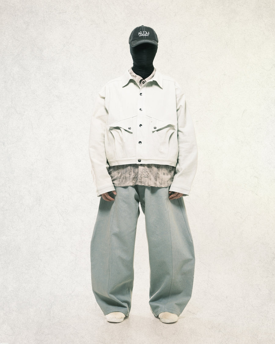 Arc Spine Denim Jacket ᛝ Washed Oat