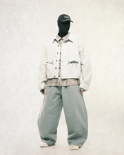 Arc Spine Denim Jacket ᛝ Washed Oat