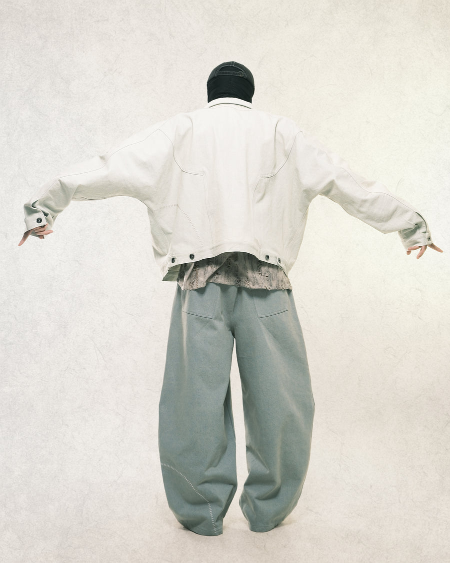 Arc Spine Denim Jacket ᛝ Washed Oat