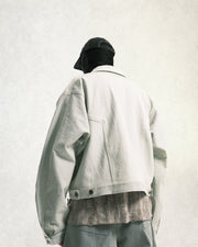 Arc Spine Denim Jacket ᛝ Washed Oat