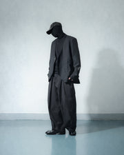 Pleat Wide Pants ᛝ Black