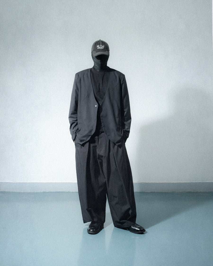 Arc Collarless Blazer ᛝ Black