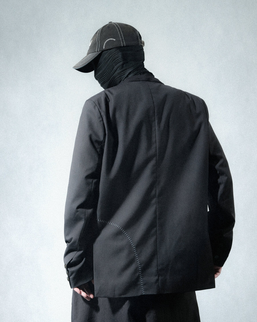 Arc Collarless Blazer ᛝ Black
