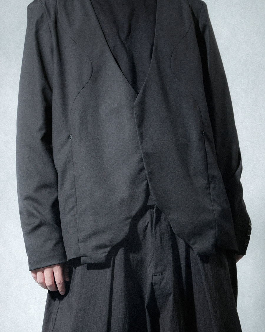 Arc Collarless Blazer ᛝ Black