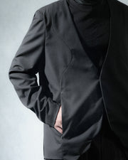 Arc Collarless Blazer ᛝ Black