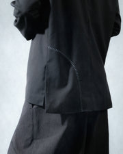 Arc Collarless Blazer ᛝ Black