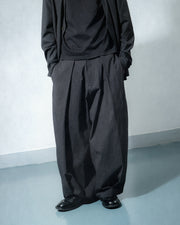 Pleat Wide Pants ᛝ Black
