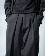 Pleat Wide Pants ᛝ Black