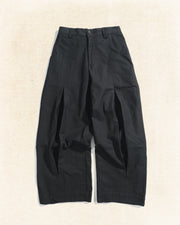 Panelled Pleat Pants ᛝ Black