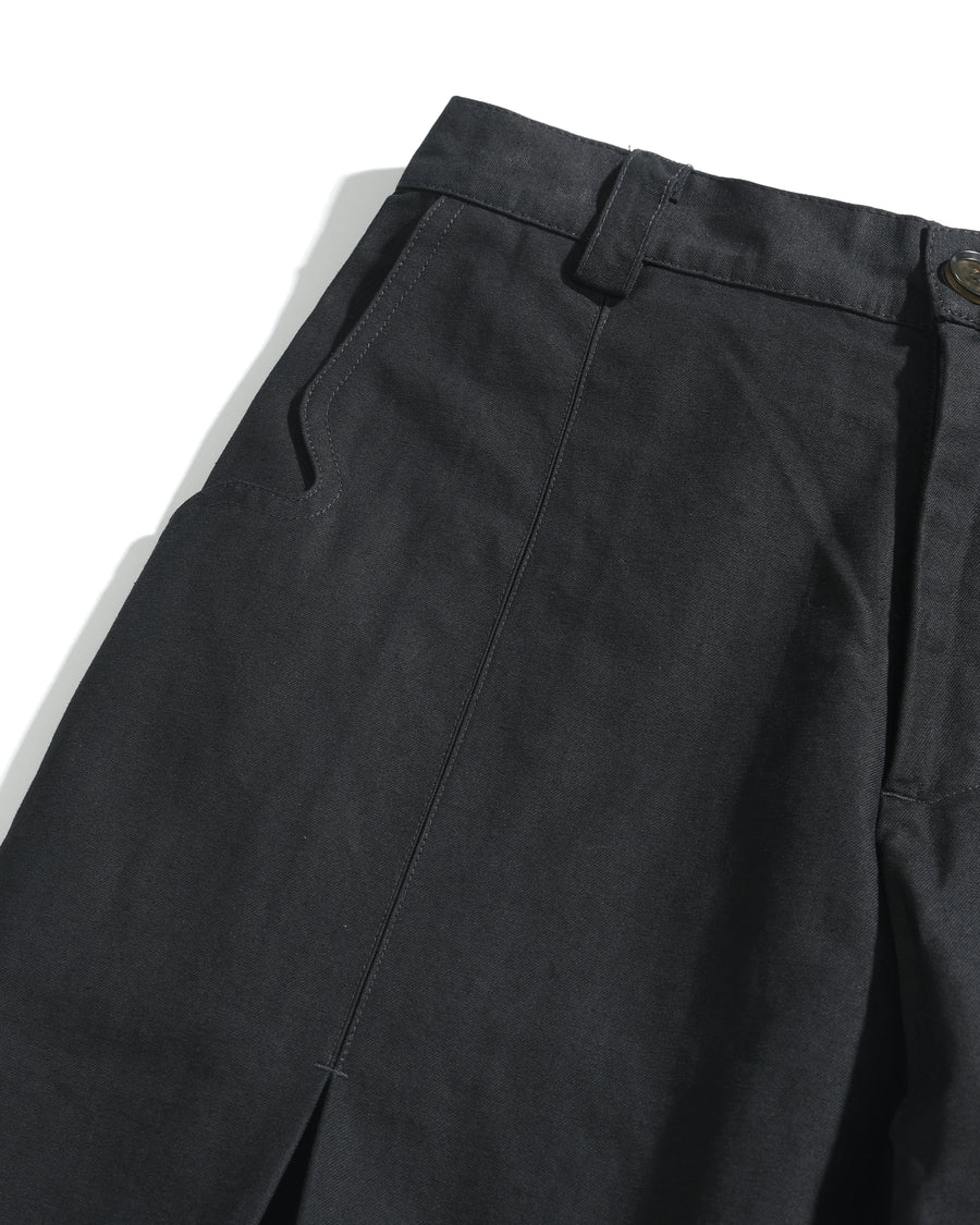 Panelled Pleat Pants ᛝ Black