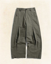 Panelled Pleat Pants ᛝ Green