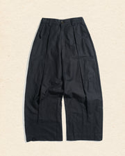 Panelled Pleat Pants ᛝ Black