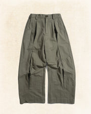 Panelled Pleat Pants ᛝ Green