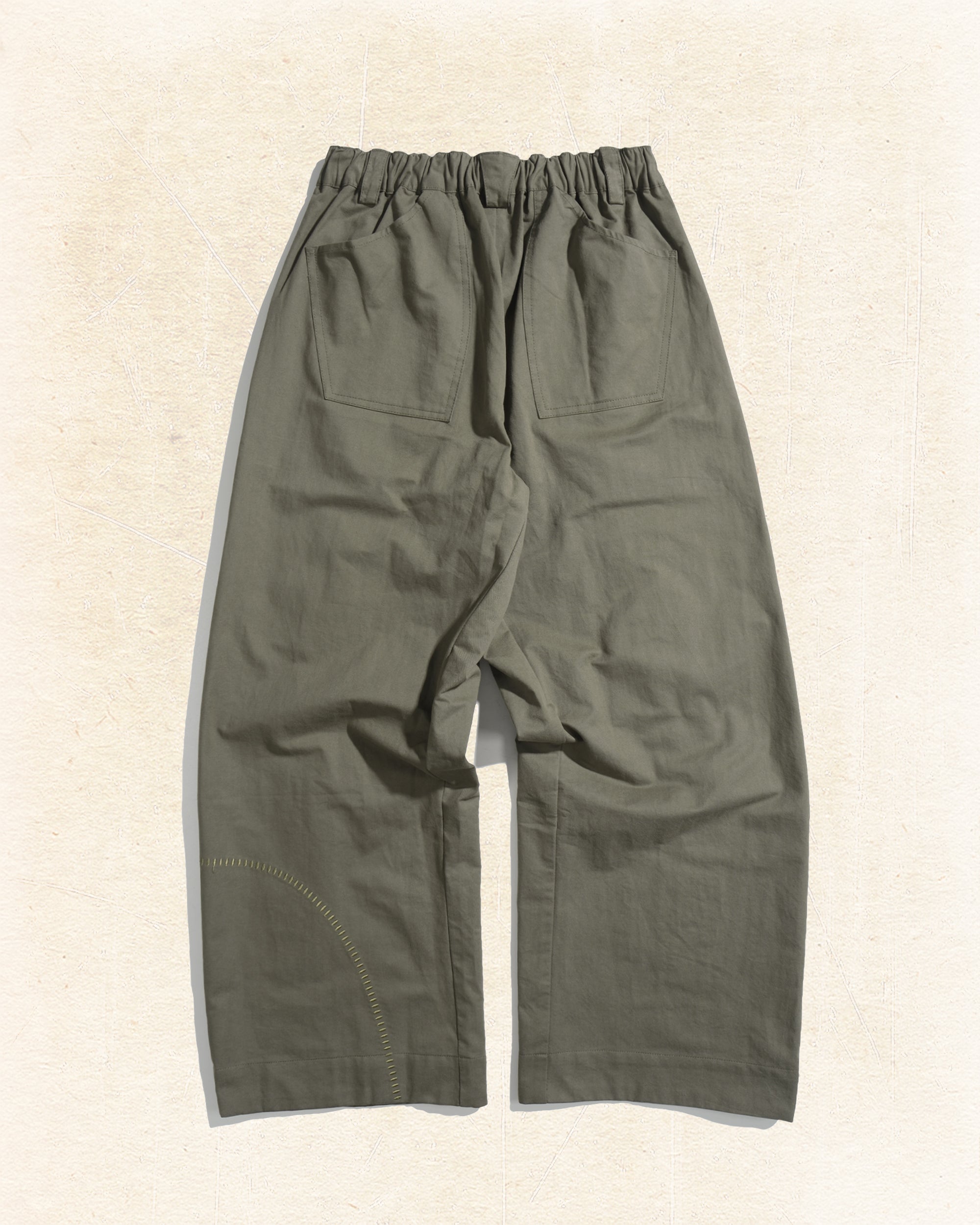 Panelled Pleat Pants ᛝ Green