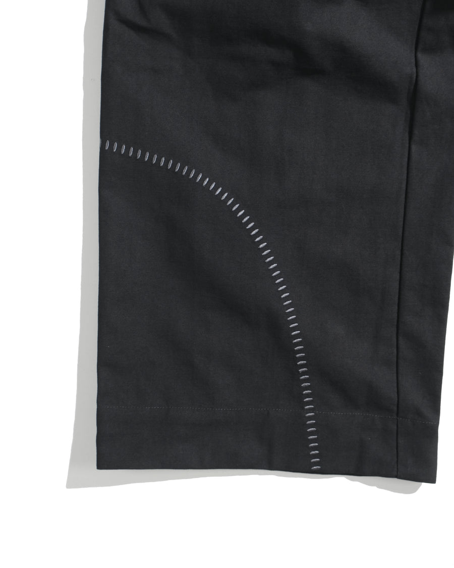 Panelled Pleat Pants ᛝ Black