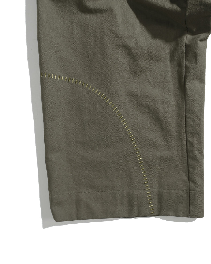 Panelled Pleat Pants ᛝ Green
