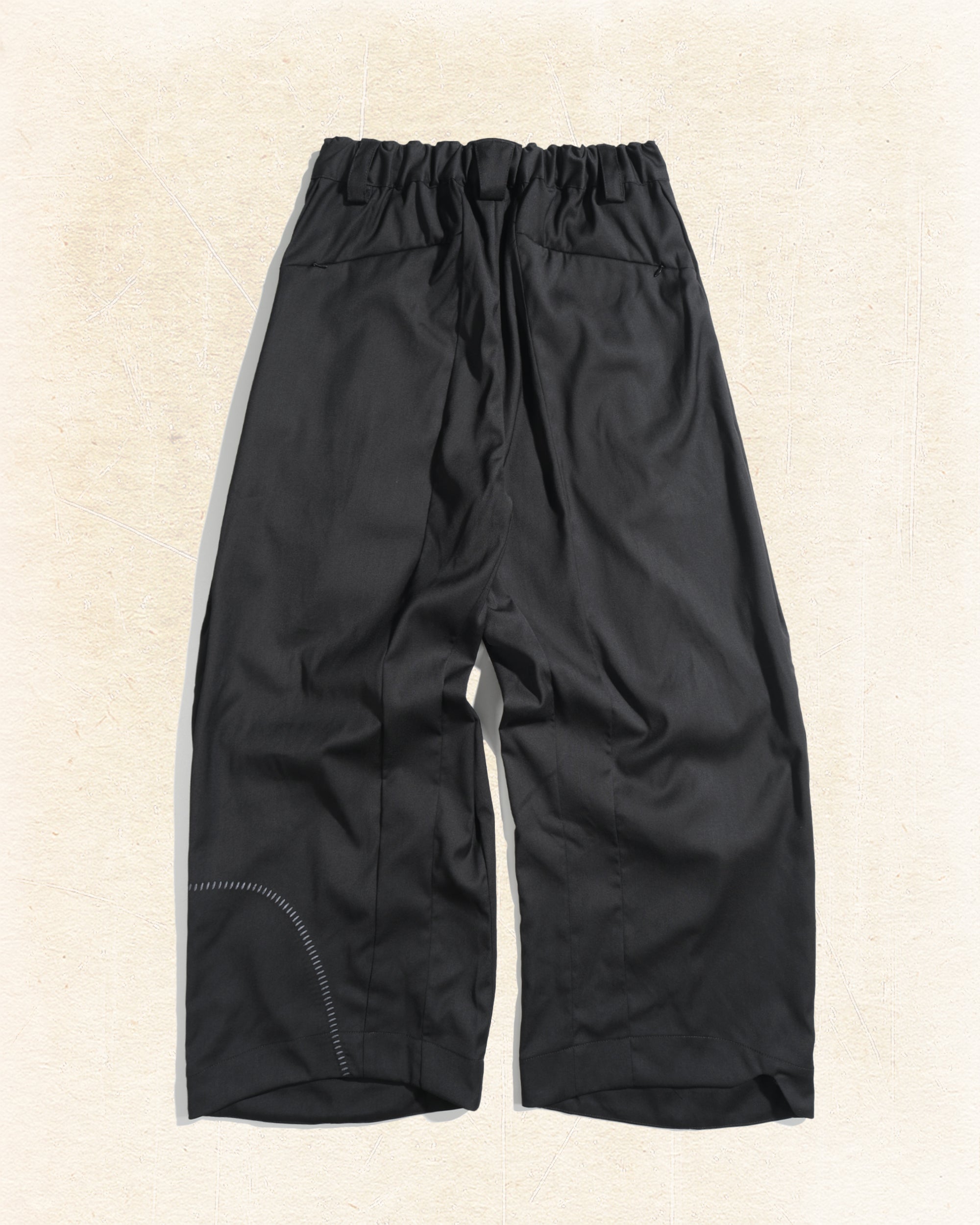 Curved Panel Pants ᛝ Black