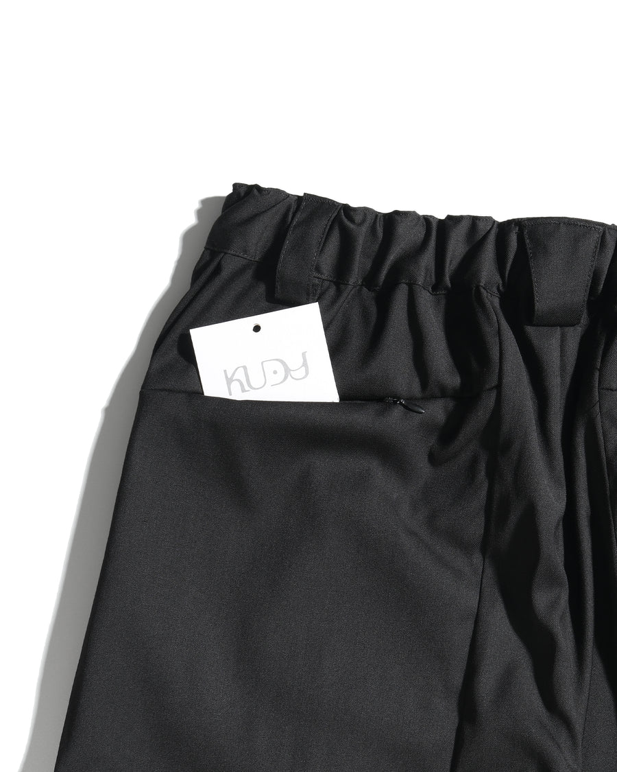 Curved Panel Pants ᛝ Black