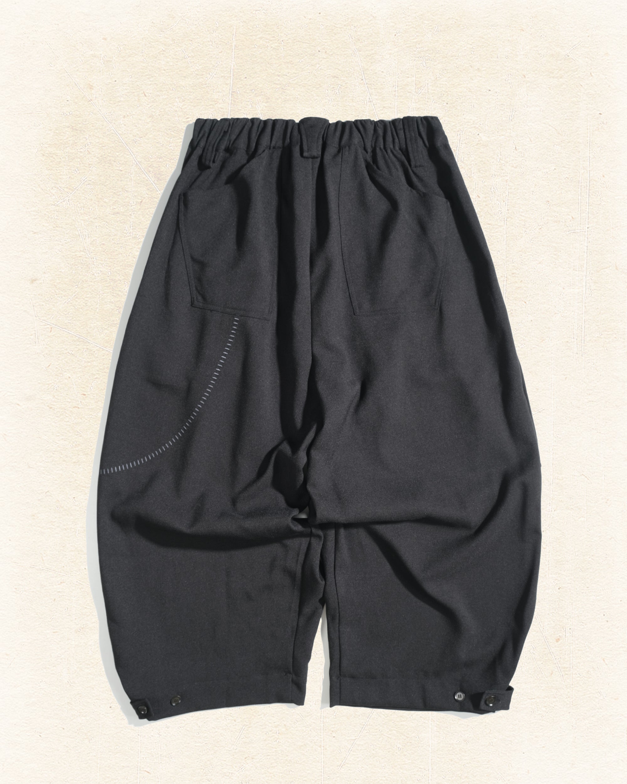 Pleat Volume Pants ᛝ Black