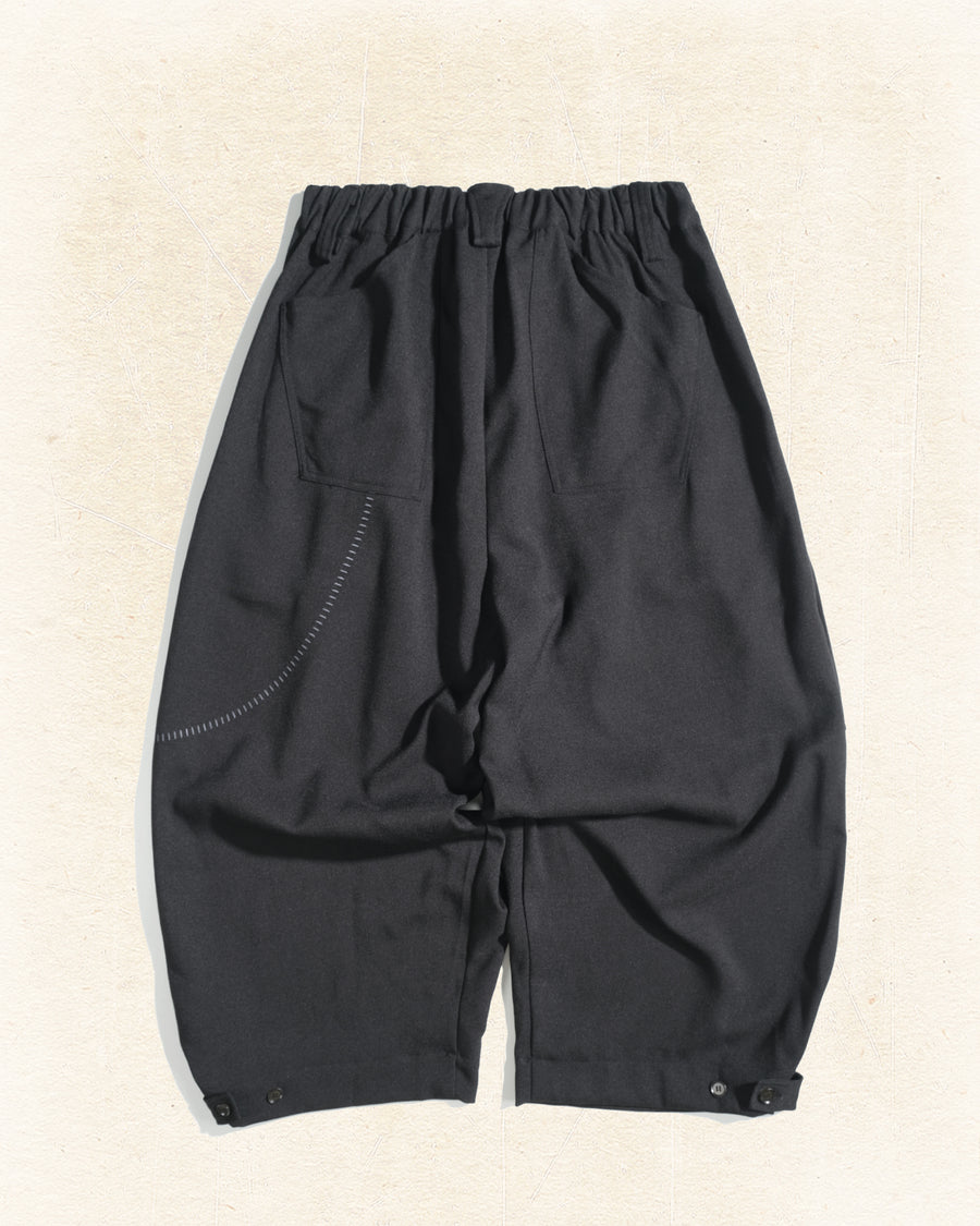 Pleat Volume Pants ᛝ Black