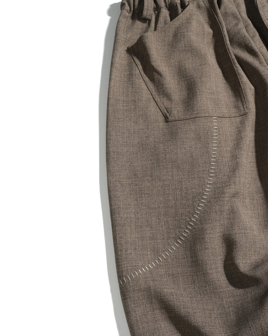 Pleat Volume Pants ᛝ Taupe