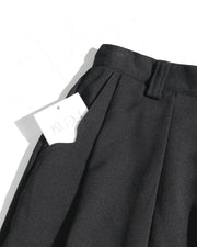 Pleat Volume Pants ᛝ Black