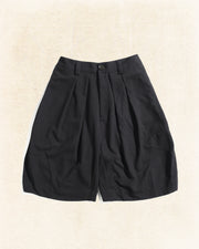 Panelled Arc Shorts ᛝ Black